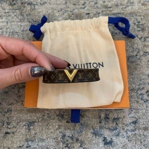 Authentic Louis Vuitton leather bracelet